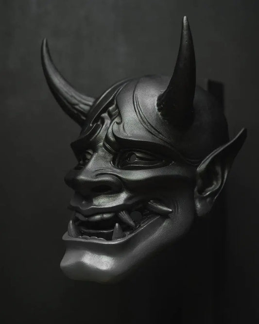 Gradient Gray Hannya Decor Mask