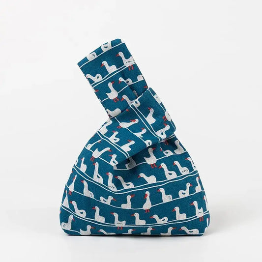 Duck Pattern Knot Bag
